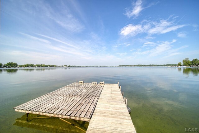 3387 Round Lake Hwy, Manitou Beach, MI 49253 - dock area featuring a water view