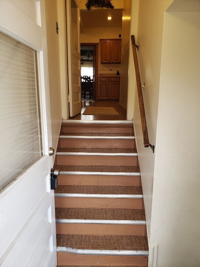 view of stairs