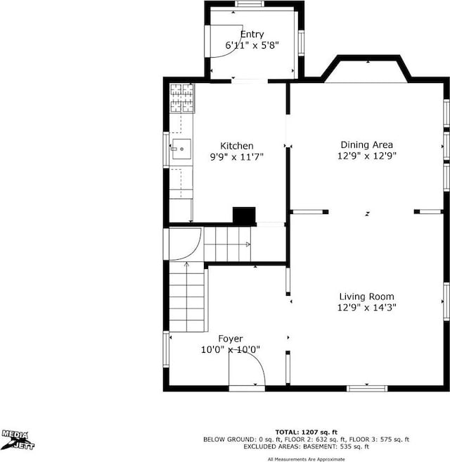 1026 S Jackson St, Jackson, MI 49203 - floor plan