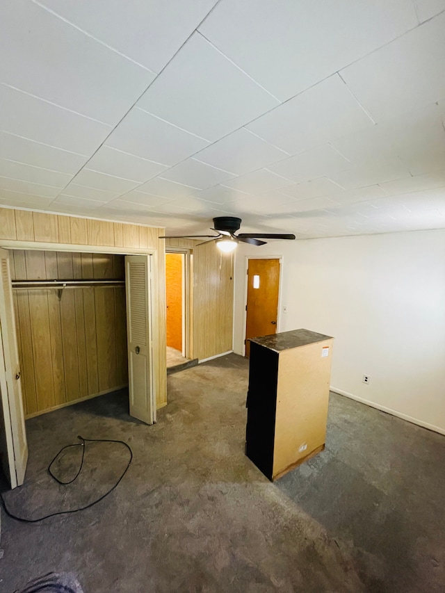 9327 Cloverlawn St, Detroit, MI 48204 - basement with wood walls and baseboards