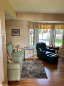 living area with wood finished floors and plenty of natural light