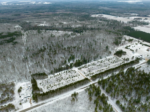 aerial view with a rural view