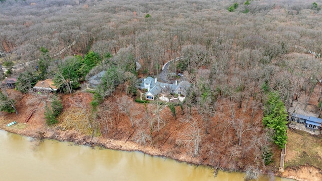 6242 131st St, Saugatuck, MI 49453 - birds eye view of property with a water view and a view of trees
