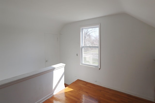 1406 Lincoln Ave, Flint, MI 48507 - additional living space featuring light wood-type flooring and vaulted ceiling