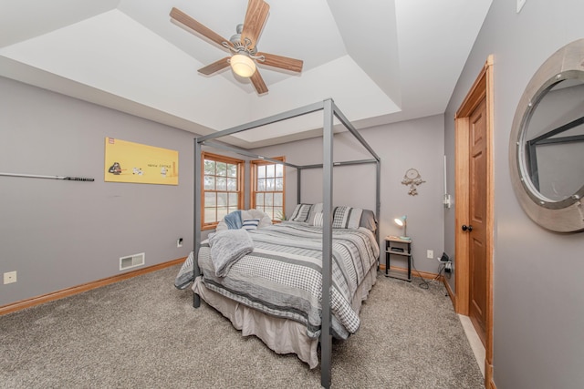 5050 Pleasant Lake Rd, Ann Arbor, MI 48103 - bedroom featuring carpet flooring and a tray ceiling