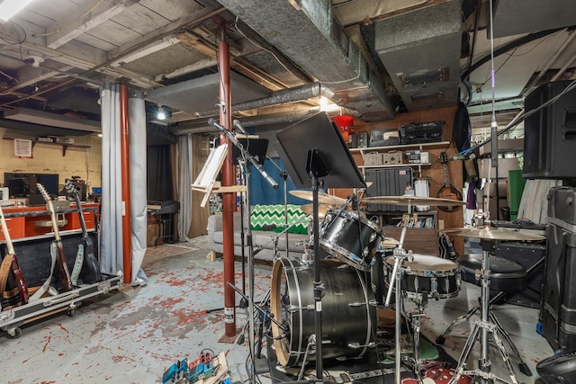 view of basement