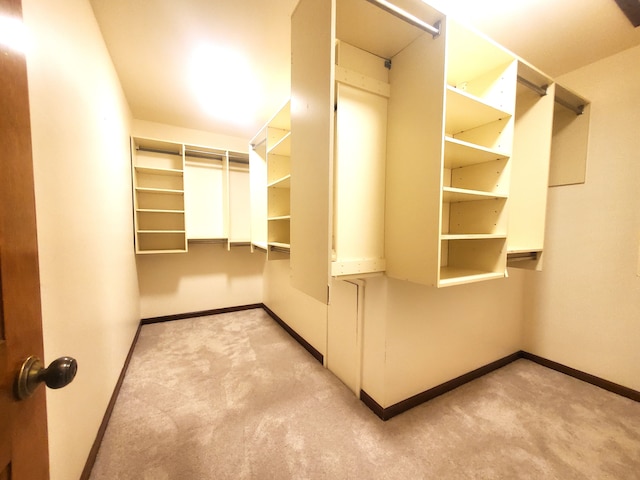 spacious closet with carpet floors