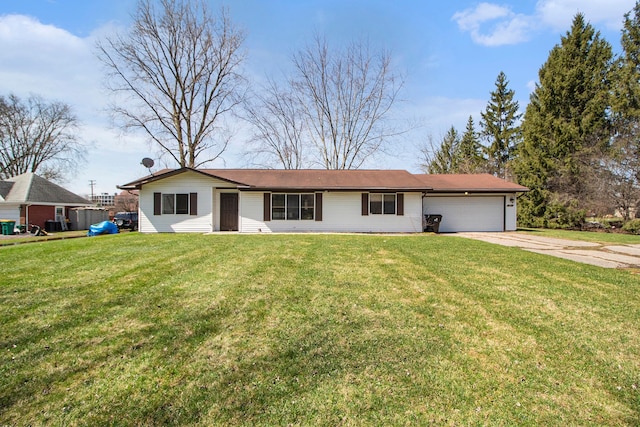 28531 Greening St, Farmington Hills, MI 48334 - ranch-style home featuring a garage, a front yard, and driveway