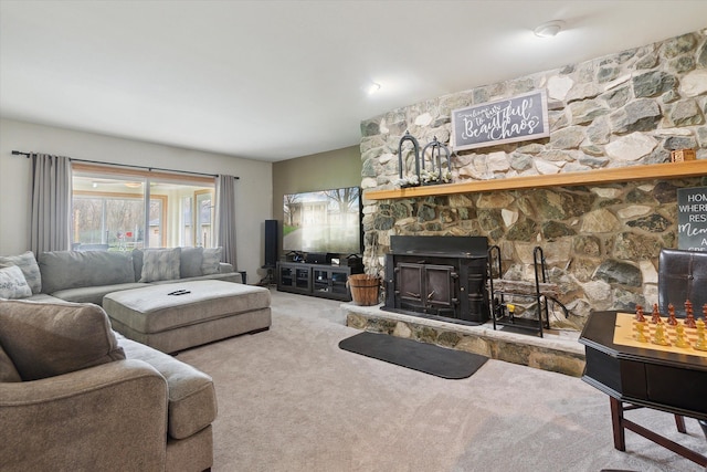 view of carpeted living room