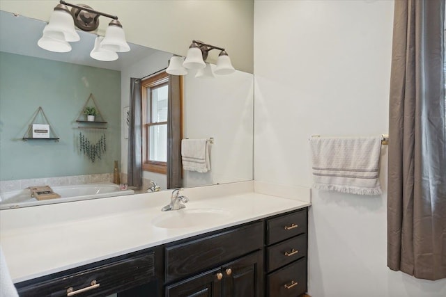 bathroom with vanity