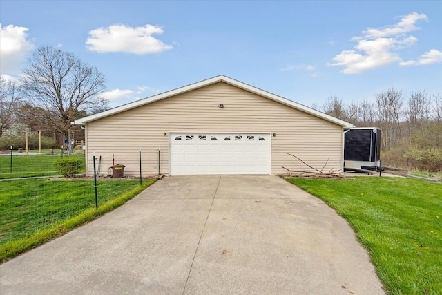 view of side of home with a yard