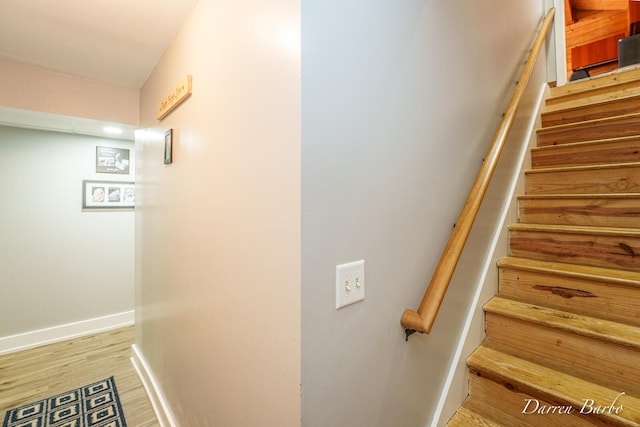 3770 Pine Ln, Saranac, MI 48881 - stairs featuring baseboards and wood finished floors