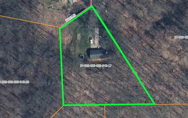 3770 Pine Ln, Saranac, MI 48881 - aerial map of property and surrounding area with property boundaries highlighted