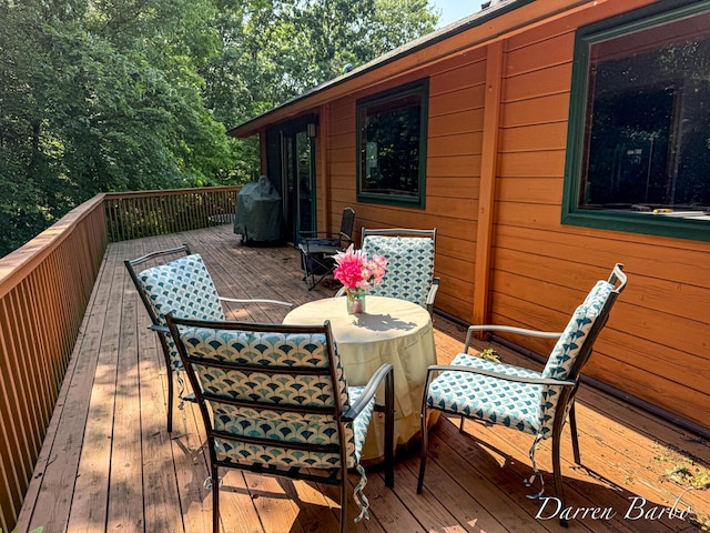 3770 Pine Ln, Saranac, MI 48881 - wooden terrace featuring area for grilling