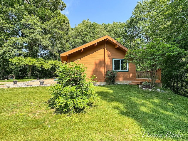 3770 Pine Ln, Saranac, MI 48881 - view of property exterior featuring a yard