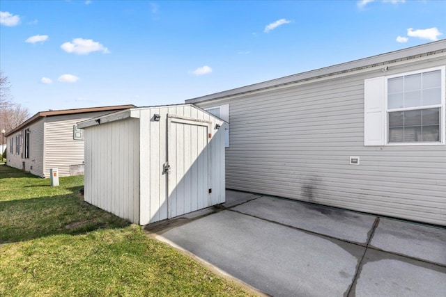 view of shed