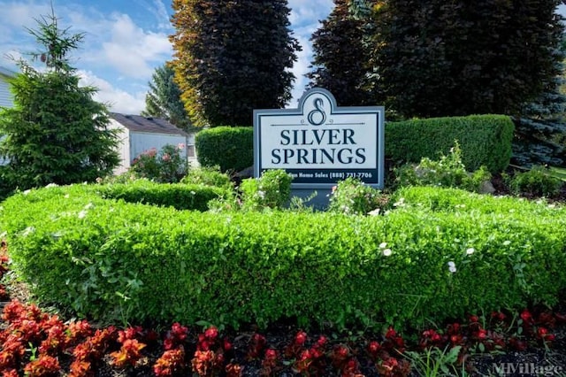 view of community sign