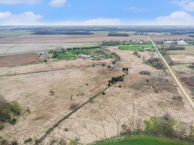 bird's eye view featuring a rural view