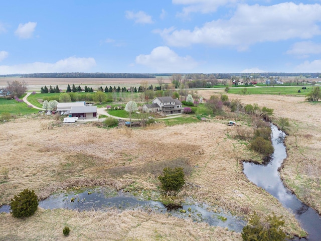 aerial view featuring a rural view