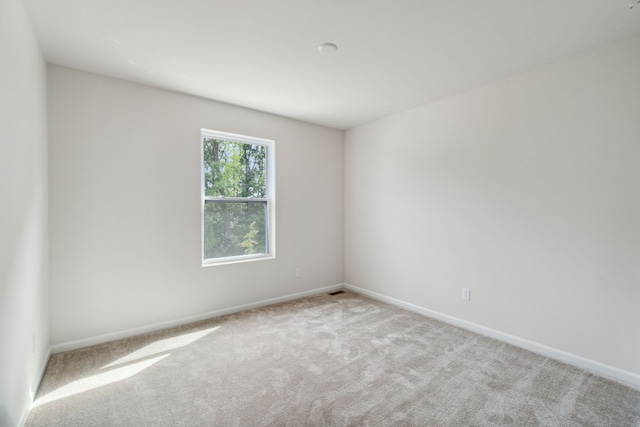 empty room featuring baseboards and carpet flooring
