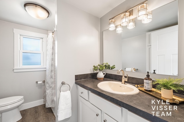135 Houseman Ave NE, Grand Rapids, MI 49503 - full bathroom featuring vanity, wood finished floors, and curtained shower