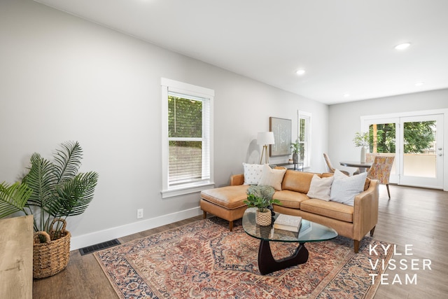 135 Houseman Ave NE, Grand Rapids, MI 49503 - living room featuring wood finished floors and recessed lighting