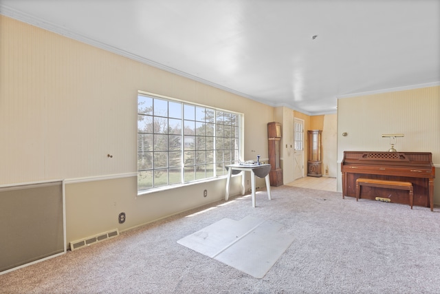 2975 Hadden Rd, Rochester, MI 48306 - bedroom featuring visible vents, crown molding, and carpet floors