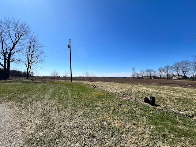 view of yard featuring a rural view