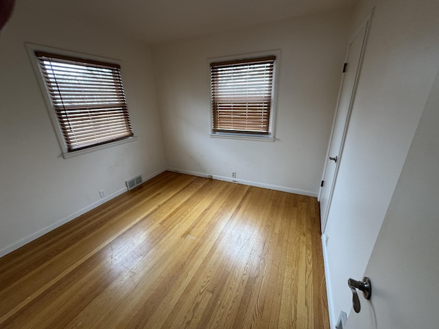 617 Cherry Ave, Big Rapids, MI 49307 - spare room featuring light wood-style flooring, a wealth of natural light, baseboards, and visible vents