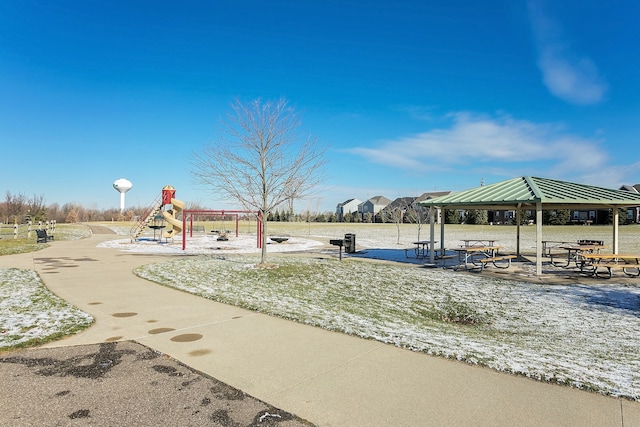 49128 Rainbow Ln S, Northville, MI 48168 - exterior space with a gazebo and playground community