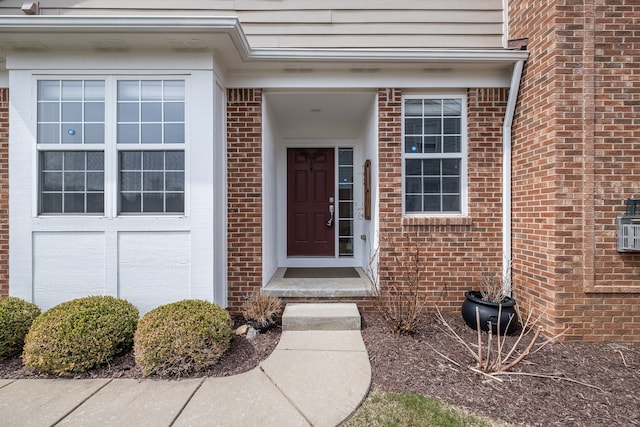49128 Rainbow Ln S, Northville, MI 48168 - doorway to property with brick siding