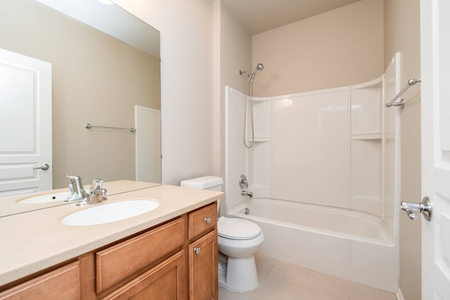 49128 Rainbow Ln S, Northville, MI 48168 - bathroom featuring toilet, vanity, and shower / bathtub combination