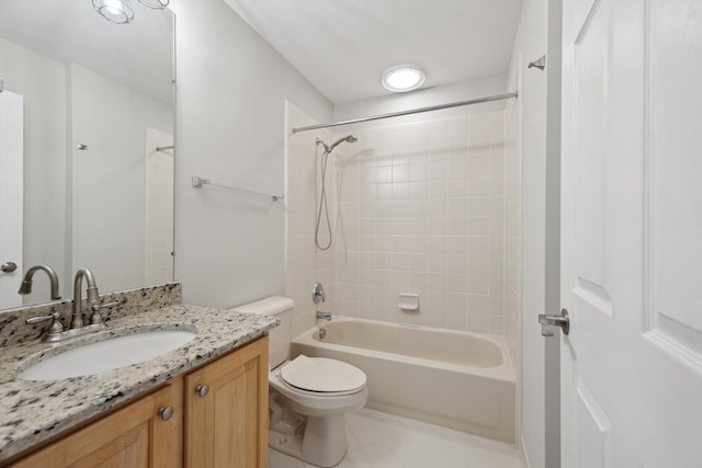 45055 Walnut Rdg, Northville, MI 48168 - full bath featuring toilet, shower / tub combination, vanity, and tile patterned flooring