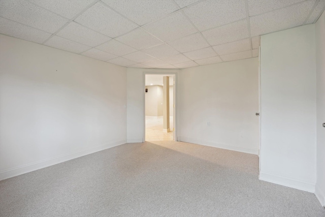 45055 Walnut Rdg, Northville, MI 48168 - carpeted empty room with a drop ceiling and baseboards