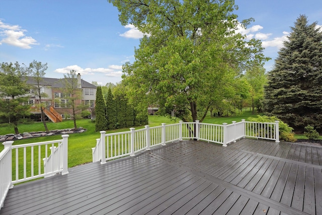 45055 Walnut Rdg, Northville, MI 48168 - wooden deck featuring a lawn