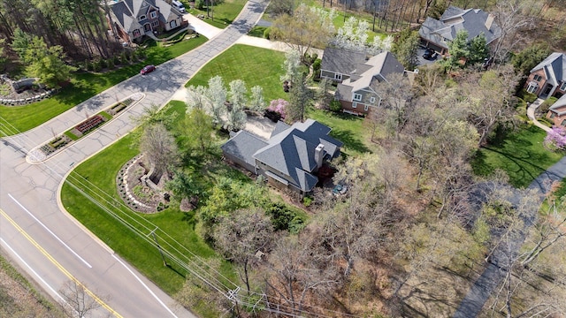 drone / aerial view with a residential view