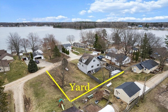 14319 Park Dr, Mecosta, MI 49332 - aerial view of residential area featuring a large body of water