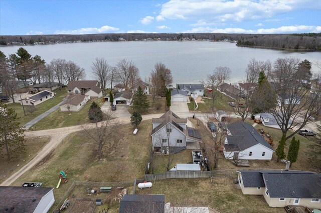 14319 Park Dr, Mecosta, MI 49332 - aerial view of property and surrounding area featuring nearby suburban area and a large body of water