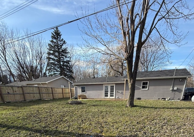 4161 Maple St, Brown City, MI 48416 - rear view of house with crawl space and french doors