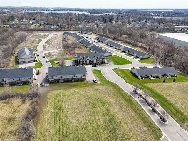 bird's eye view with a residential view