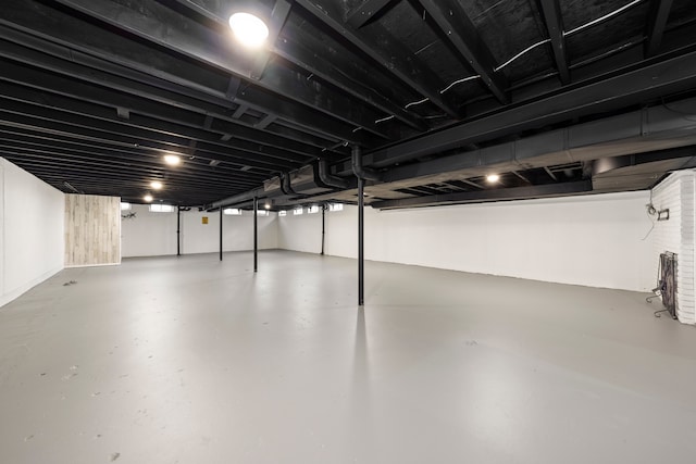 view of finished below grade area