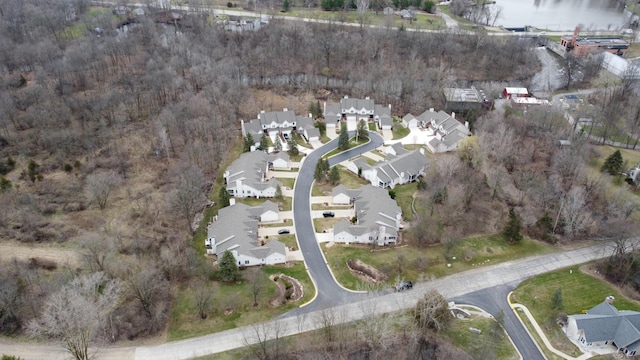 bird's eye view with a residential view