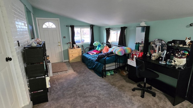20709 Lockwood St, Taylor, MI 48180 - carpeted bedroom featuring lofted ceiling
