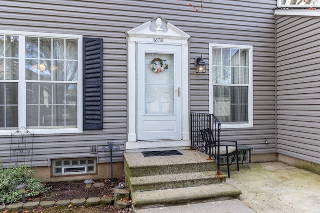 view of doorway to property