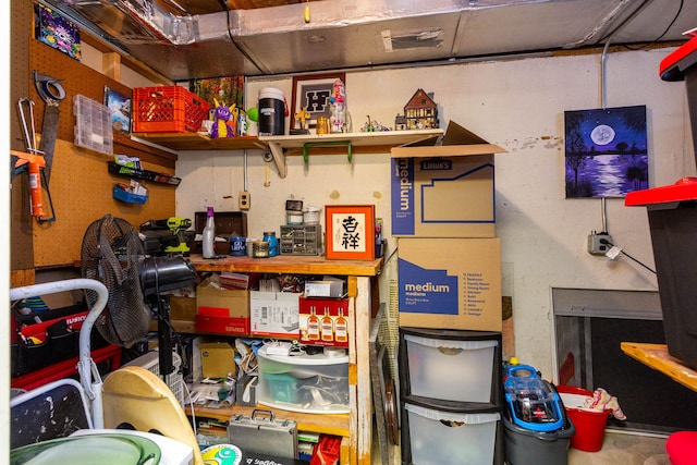 view of storage area