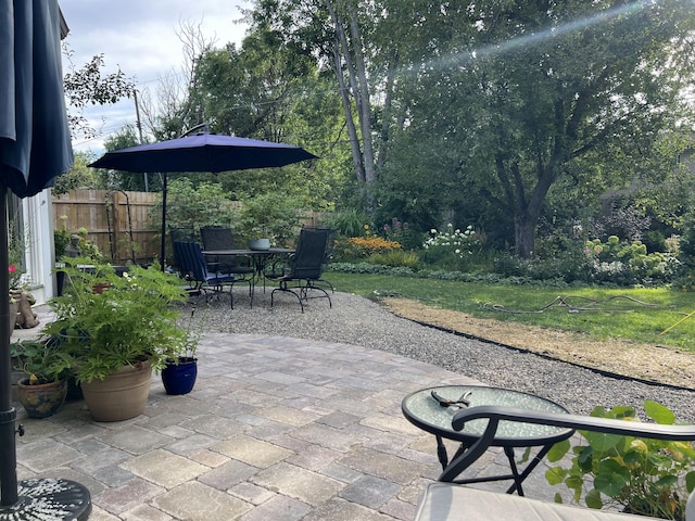 view of patio / terrace with fence
