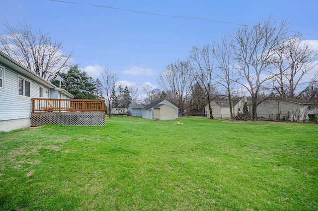 8100 Russell St, Shelby Twp, MI 48317 - view of yard with a deck