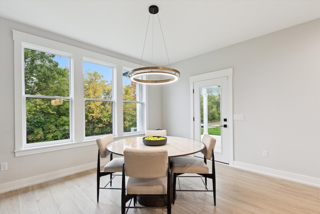 50272 Hedgewood Dr, Canton, MI 48187 - dining room featuring baseboards, light wood-style floors, and plenty of natural light