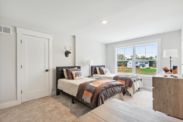50272 Hedgewood Dr, Canton, MI 48187 - bedroom featuring light carpet, baseboards, and visible vents