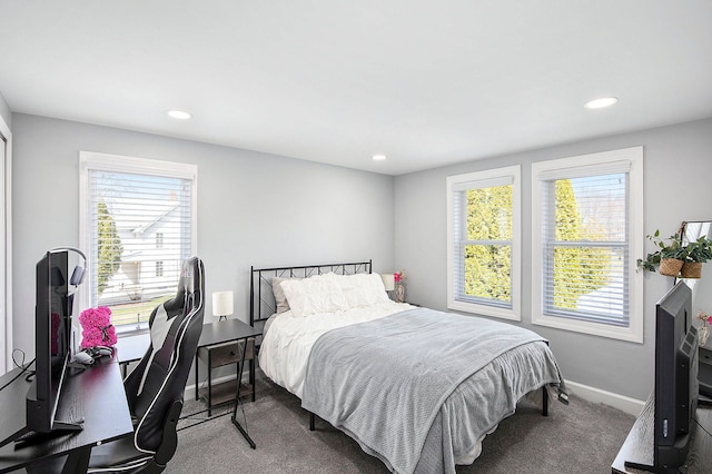 9861 Dixie, Ira, MI 48023 - bedroom featuring baseboards, carpet, and recessed lighting